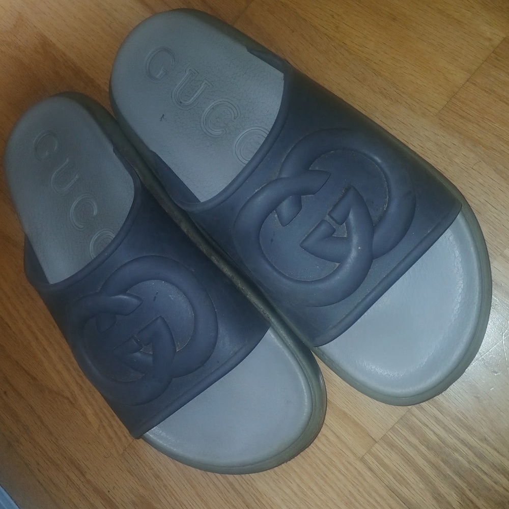 Gucci Dark Gray and Light Gray Slides